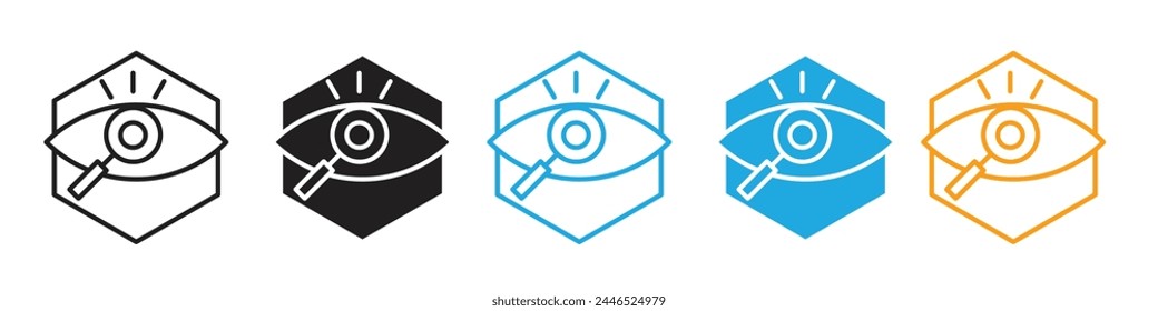 Eye with Upward Arrow Icon for Strategic Vision and Service Goals