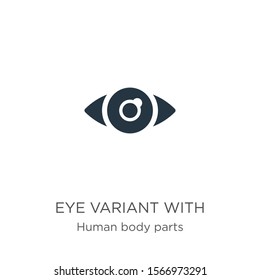 Eye variant with enlarged pupil icon vector. Trendy flat eye variant with enlarged pupil icon from human body parts collection isolated on white background. Vector illustration can be used for web and