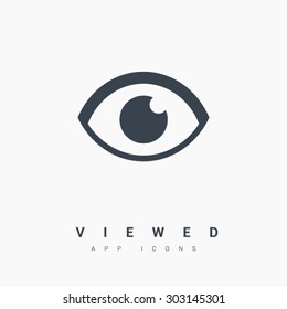an eye vector app web line icon