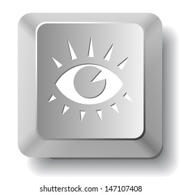 Eye. Vector computer key.