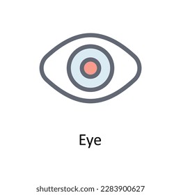 Eye Vector  Fill outline Icons. Simple stock illustration stock