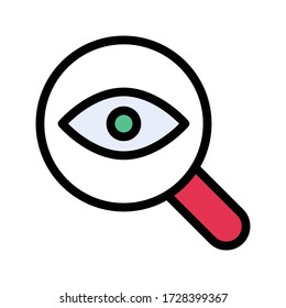 eye vector flat color icon 