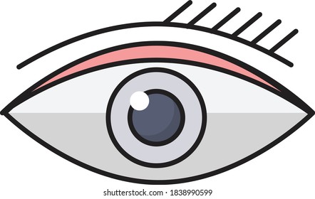 Augenvektorflachfarbensymbol