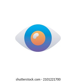 Augenvektor Flaches Symbol Design Symbol auf weißem Hintergrund EPS10-Datei