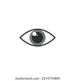 Eye vector flat icon, human eye vector illustration.