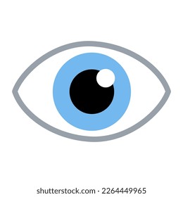Eye vector flat icon. Isolated eye emoji illustration