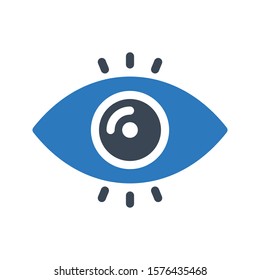 eye vector glyph color  icon 