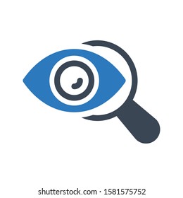 eye vector glyph color icon 