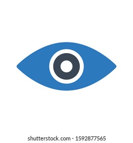 eye vector glyph color icon 