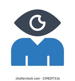 eye vector glyph color icon 
