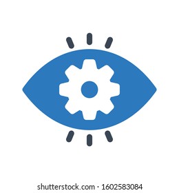 eye vector glyph color icon 