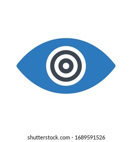 icono de color de glifo de vector visual 