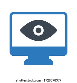 icono de color de glifo de vector de ojos 