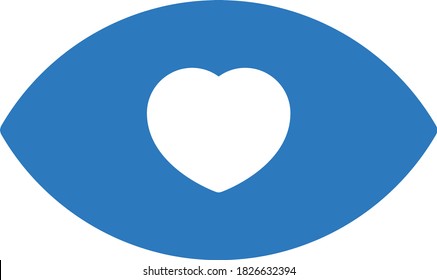 eye vector glyph color icon 