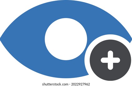 eye vector glyph colour icon