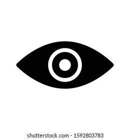 eye vector glyph flat icon 