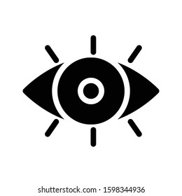 eye vector glyph flat icon 
