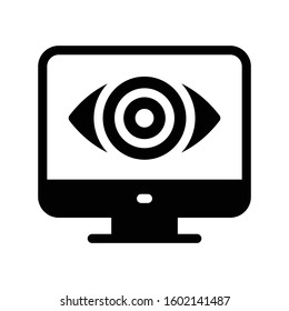 eye vector glyph flat icon 