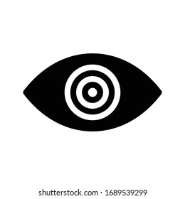 icono plano de glifo de vector visual 