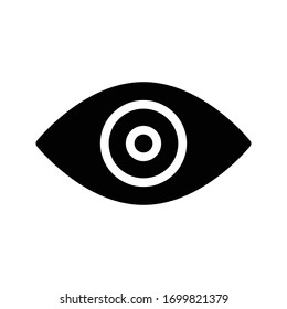 eye vector glyph flat icon 