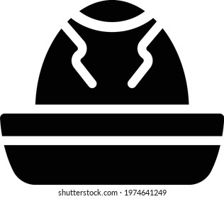 eye vector glyph flat icon