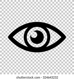 eye vector icon - black illustration