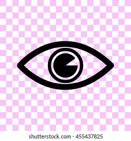 eye vector icon - black illustration