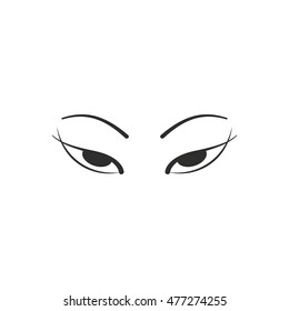 Eye vector icon. Black illustration isolated on white background for graphic and web design.