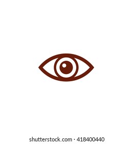 Eye. Vector icon brown
