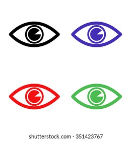 eye vector icon - colored set