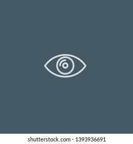 Eye vector icon. Eye concept stroke symbol design. Thin graphic elements vector illustration, outline pattern for your web site design, logo, UI. EPS 10.