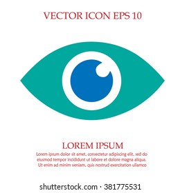 Eye vector icon EPS 10. Isolated simple vector symbol.