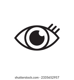 Eye vector icon. Eye flat sign design. Eyes symbol pictogram. UX UI icon