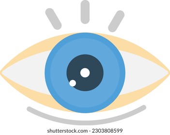 Eye Vector Icon Flat Style