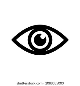 Eye Vector icon. Flat vector icon for web site, app or multimedia. UI UX.
