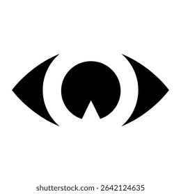 Eye vector icon. Human eyes, vision and view illustration sign. Eye web icon. Visible, sleep and medicine 
supervision observe, lens or cry symbol.