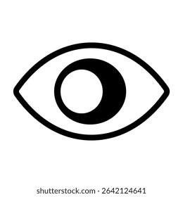 Eye vector icon. Human eyes, vision and view illustration sign. Eye web icon. Visible, sleep and medicine 
supervision observe, lens or cry symbol.