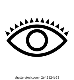 Eye vector icon. Human eyes, vision and view illustration sign. Eye web icon. Visible, sleep and medicine 
supervision observe, lens or cry symbol.