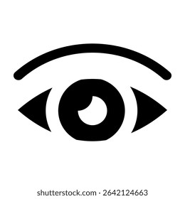 Eye vector icon. Human eyes, vision and view illustration sign. Eye web icon. Visible, sleep and medicine 
supervision observe, lens or cry symbol.