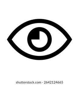 Eye vector icon. Human eyes, vision and view illustration sign. Eye web icon. Visible, sleep and medicine 
supervision observe, lens or cry symbol.