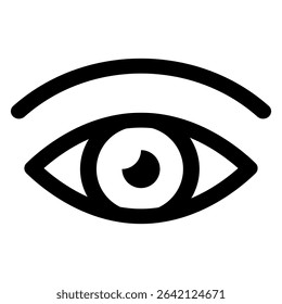 Eye vector icon. Human eyes, vision and view illustration sign. Eye web icon. Visible, sleep and medicine 
supervision observe, lens or cry symbol.
