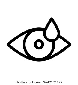 Eye vector icon. Human eyes, vision and view illustration sign. Eye web icon. Visible, sleep and medicine 
supervision observe, lens or cry symbol.