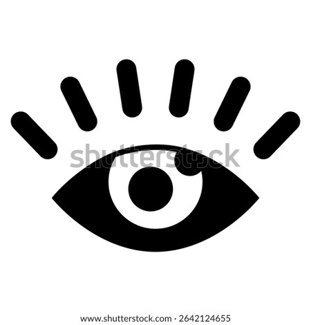 Eye vector icon. Human eyes, vision and view illustration sign. Eye web icon. Visible, sleep and medicine 
supervision observe, lens or cry symbol.