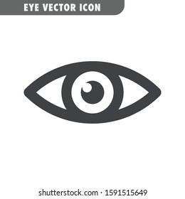 Eye vector icon. Human vision symbol. 