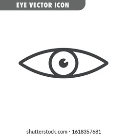 Eye vector icon. Human vision symbol.