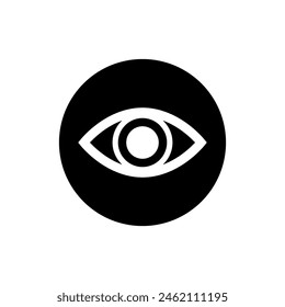 Icono de Vector ocular. Ojo humano, visión y signo de la ilustración de la vista.  Visible, sueño y medicina 
supervisión, observación de símbolos de lentes o gritos.