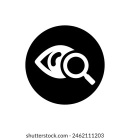 Eye vector icon. Human eye, vision and view illustration sign.  Visible, sleep and medicine 
supervision observe, lens or cry symbols.