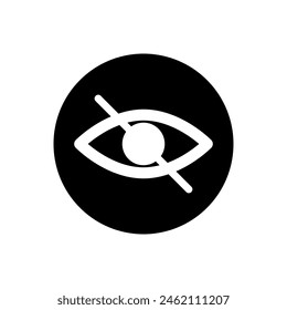 Eye vector icon. Human eye, vision and view illustration sign.  Visible, sleep and medicine 
supervision observe, lens or cry symbols.