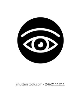 Icono de Vector ocular. Ojo humano, visión y signo de la ilustración de la vista.  Visible, sueño y medicina 
supervisión, observación de símbolos de lentes o gritos.