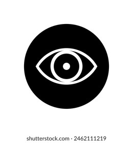 Eye vector icon. Human eye, vision and view illustration sign.  Visible, sleep and medicine 
supervision observe, lens or cry symbols.